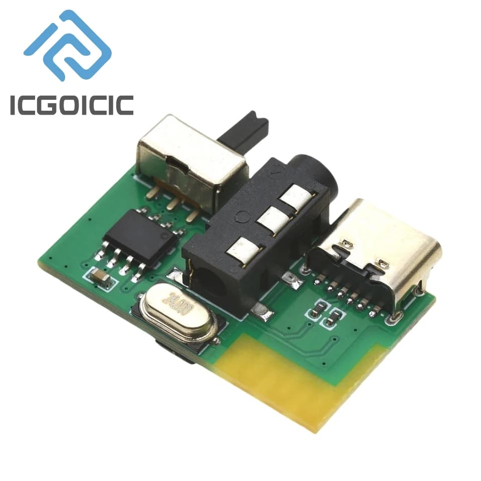 Verde/Viola DC3.5V-5V 5W Bluetooth 5.4 Mono Amplificatore Decodificatore Lettore MP3 3.5mm Modulo AUX Ricevitore Altoparlante FAI DA TE