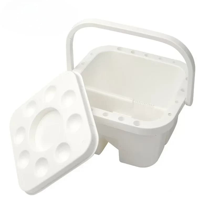 Portable Multi-functional Paint Water Bucket for Washing Brushes Art Student Brush Cleaner for Acrylic Paints Drawing Supplies