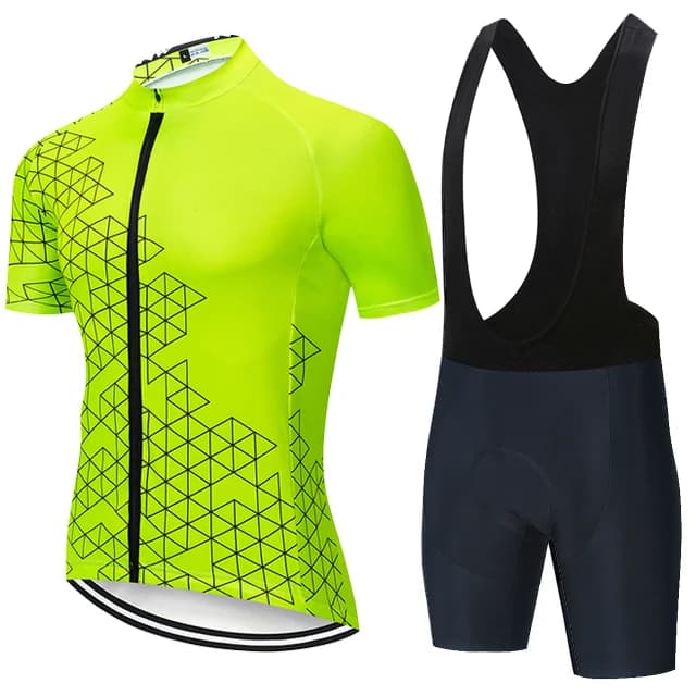 New T-shirt Set Cycling 2026 Classic MTB with Reflective Salopette Customizable Clothing Bicycle Maillot