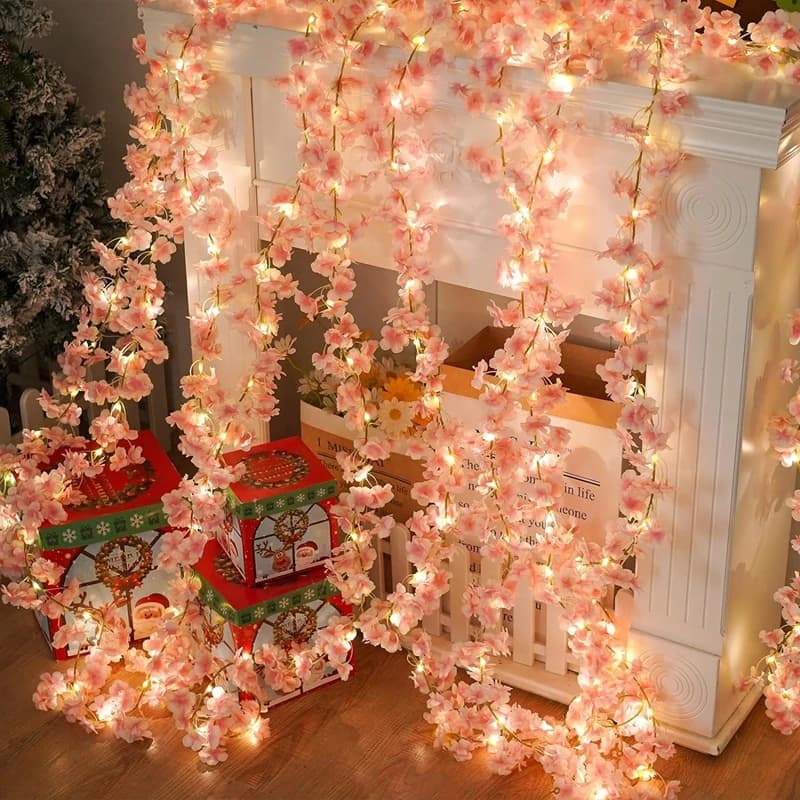 Artificial Flowers Sakura Vine for Wedding Decoration Garden Arch Decorations for the house Decorations for the room Wedding party Outdoor ornament in fake silk