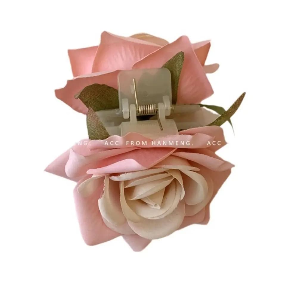 Simpatica fiore di peonia Fiore Artiglio per capelli Panno Clip per coda di cavallo Clip per capelli rosa Forcina carina Clip per squalo Clip per squalo grande Ragazza