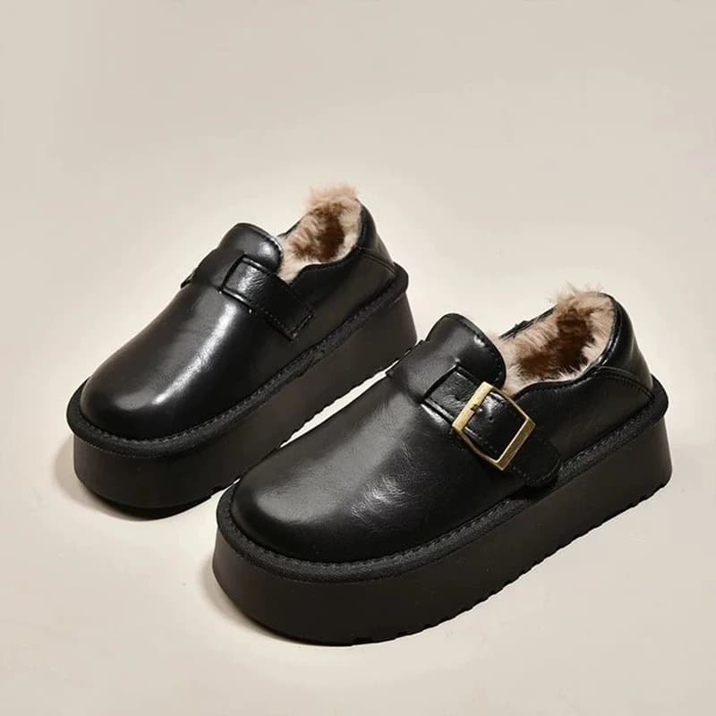 Stivaletti da donna Breve peluche caldo appartamenti stivali da neve piattaforma moda scarpe da ginnastica da passeggio donna 2025 marca Casual Botas De Mujer