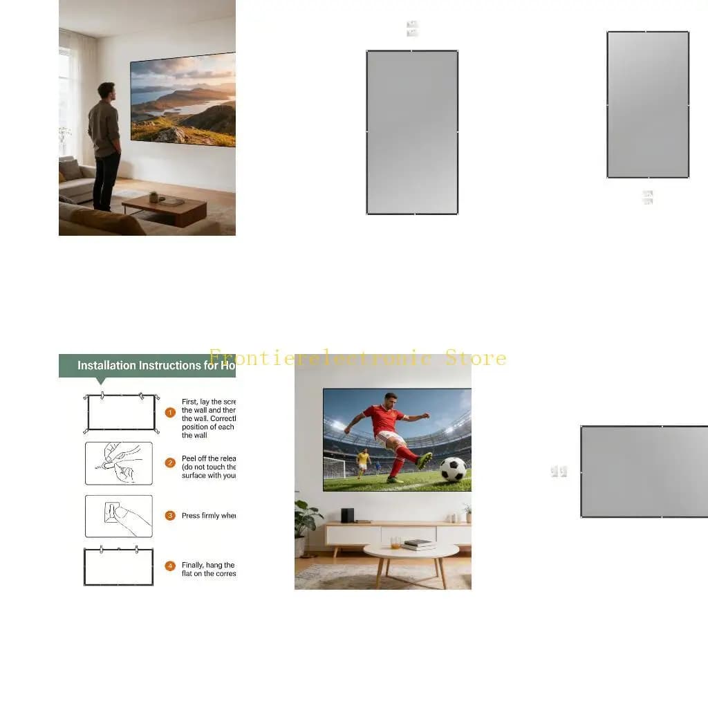 G8DB Metal Coated Projector Screen With Black Edged For Sharped Imaging Quality And Cinematic Experience