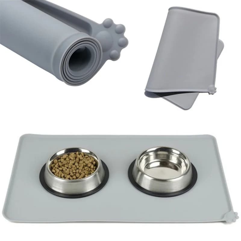 Pet Placemat Cat Dog Feeding Mat Silicone Waterproof Non Slip Food Grade Bowl Pad Easy To Clean Indoor Outdoor Pet Supplies