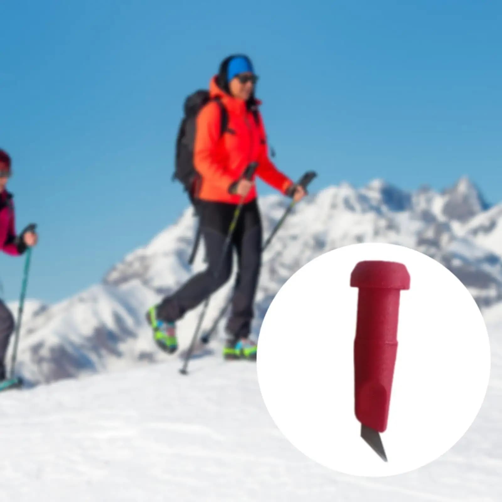 Punta per Bastoncini da Trekking Alpenstock Compatibile con la Maggior Parte dei Bastoncini, in PP e Acciaio al Tungsteno, per Arrampicata, Campeggio, Nordic Walking, Escursionismo