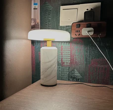 Rechargeable marble desk lamp suitable for bedroom, study, living room decoration, creative touch light
