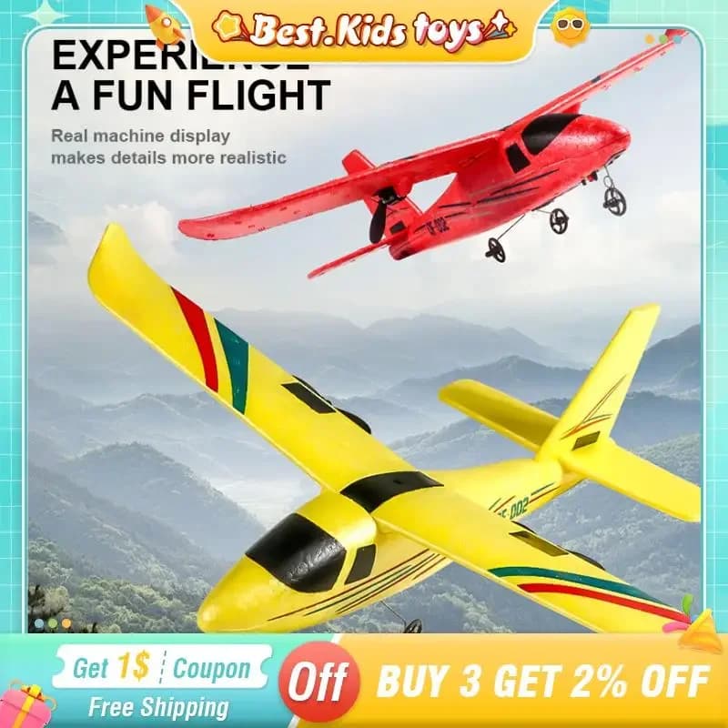 QF002 RC Aereo Schiuma Aereo Telecomando Ala fissa EPP Assemblaggio fai da te Bambini Giroscopio Modello di aereo Giocattoli Ragazzi Gioco all'aperto