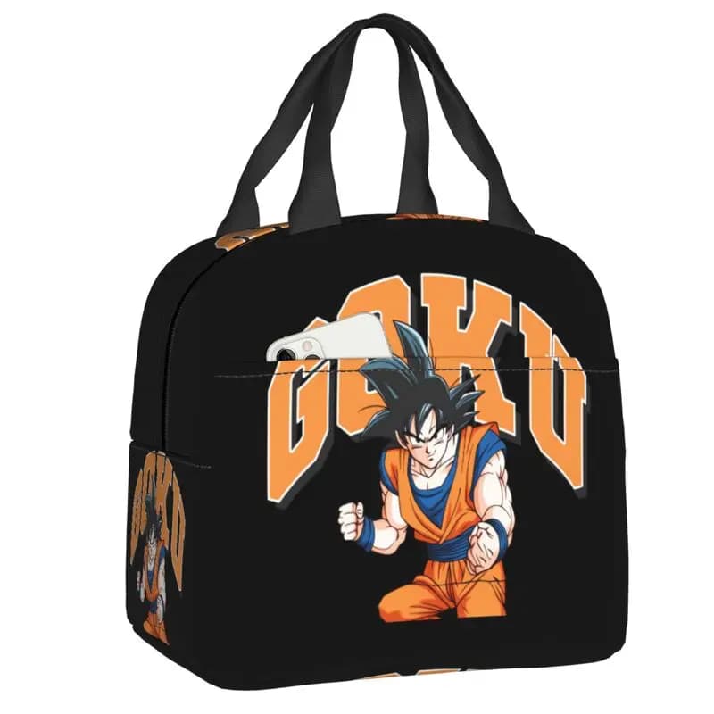 Dragon Ball Z Borsa termica per il pranzo per donna Anime Goku Borsa termica riutilizzabile per il pranzo, contenitore per alimenti da picnic, borse tote