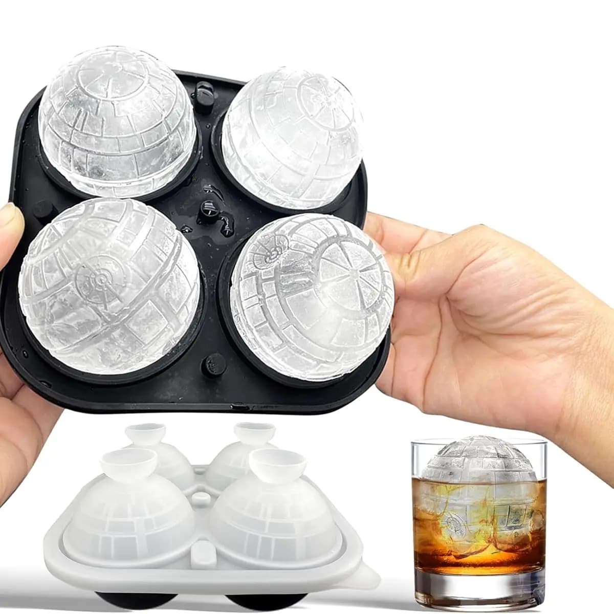Stampi per sfere da 2,2 pollici Stampo per ghiaccio per whisky in silicone 3D grande per palline di ghiaccio per e