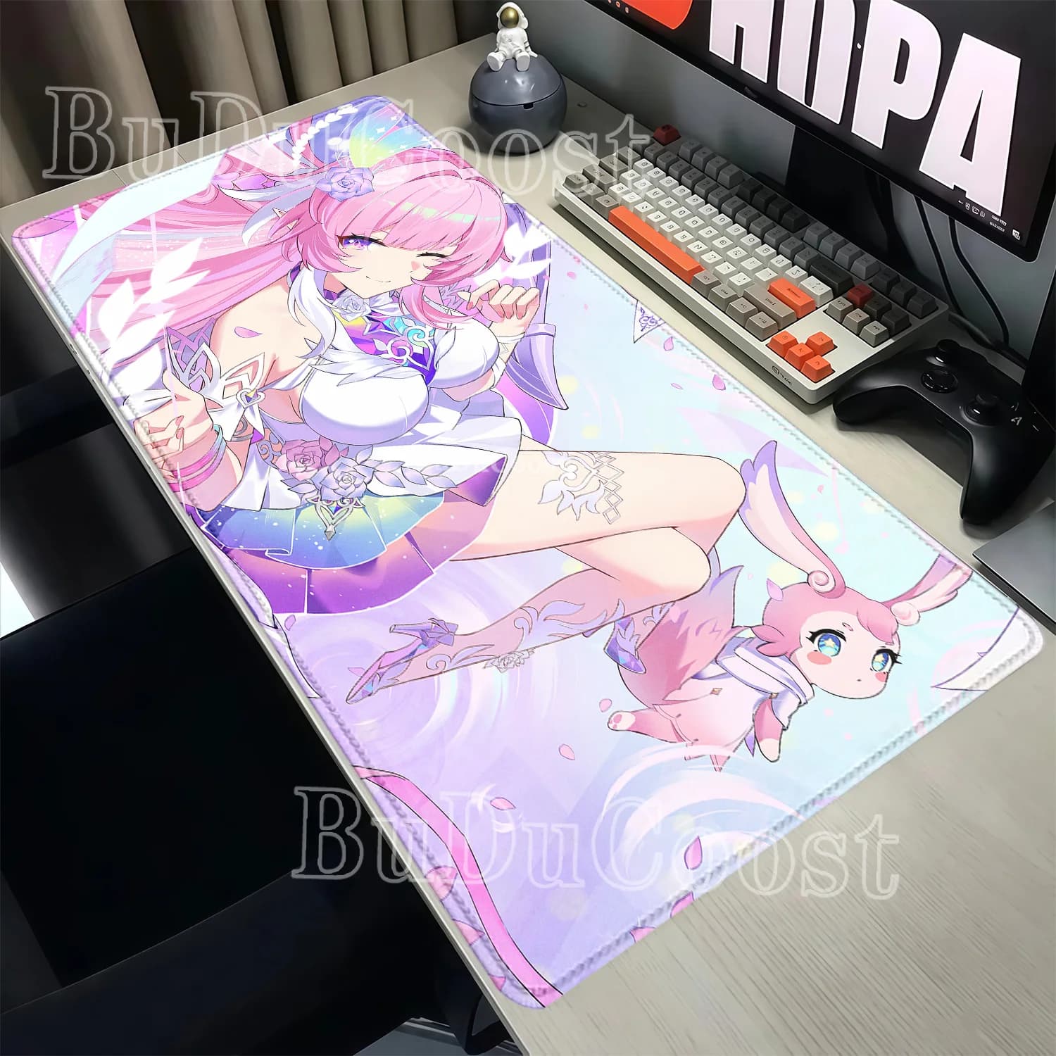 Gaming HSR Cyrene Honkai Star Rail Larger Mousepad Anime Girl HD Printing Keyboard Overlock Mouse Pad Office Non-slip Desk Mat