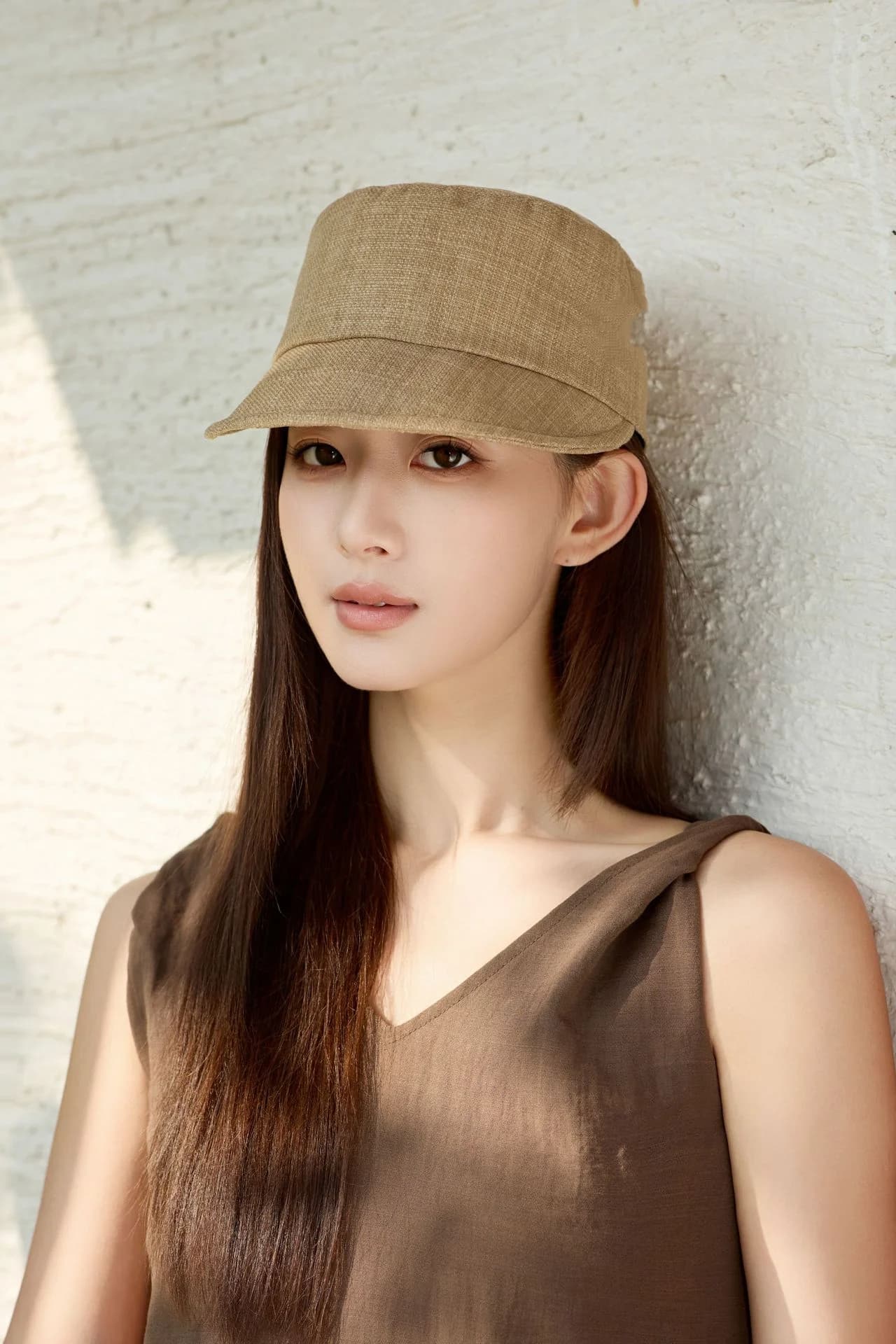 Cappello Giapponese Traspirante da Donna, alla Moda, Artistico e Versatile, Stile Newsboy, a Tesa Larga, Tipo Bucket, Copricapo Parasole