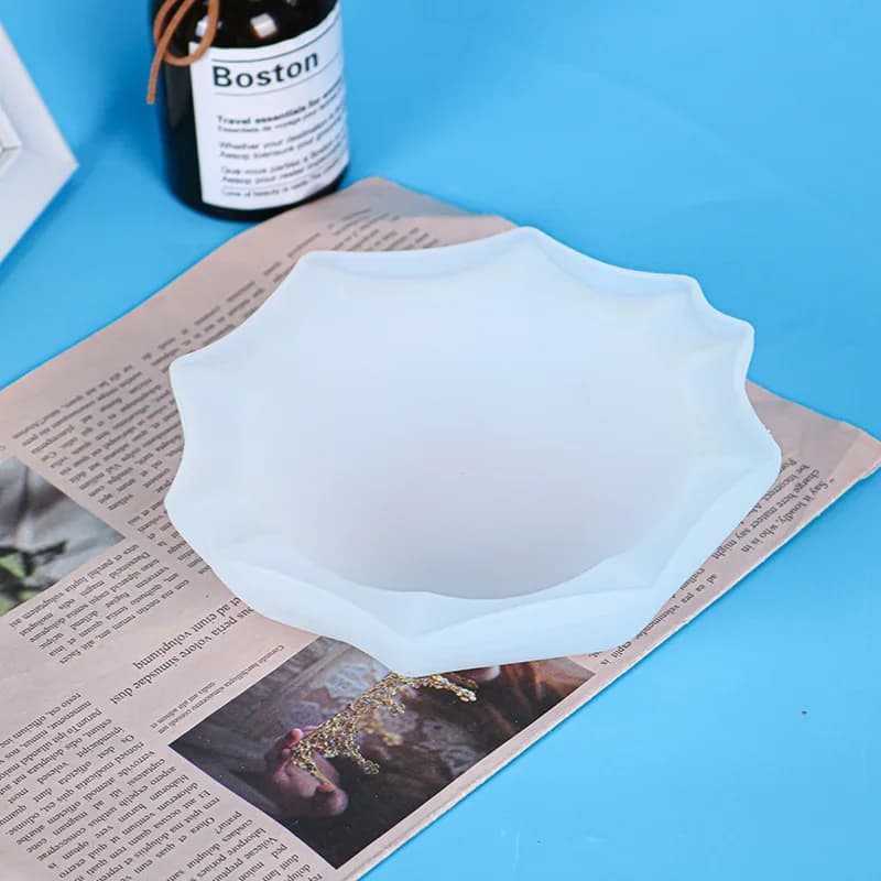 DIY Epoxy Mold Ten-corner Plate Silicone Mold Making Resin Mold Coaster Resin Mould