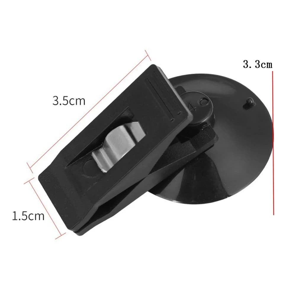 Car Interior Window Clip Mount Black Suction Cap Clip Plastic Sucker Removable Holder For Sunshade Curtain Towel Ticket