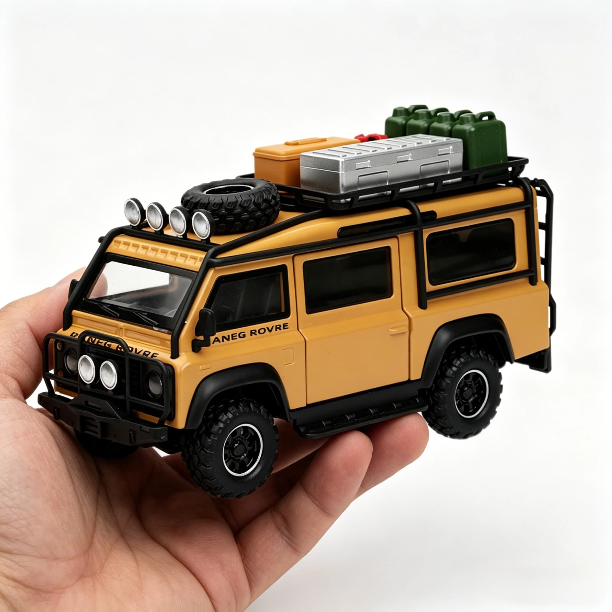 Modellino Auto Fuoristrada Defender 1:32 in Lega Pressofusa con Suono e Luci, Giocattolo per Bambini Senza Telecomando