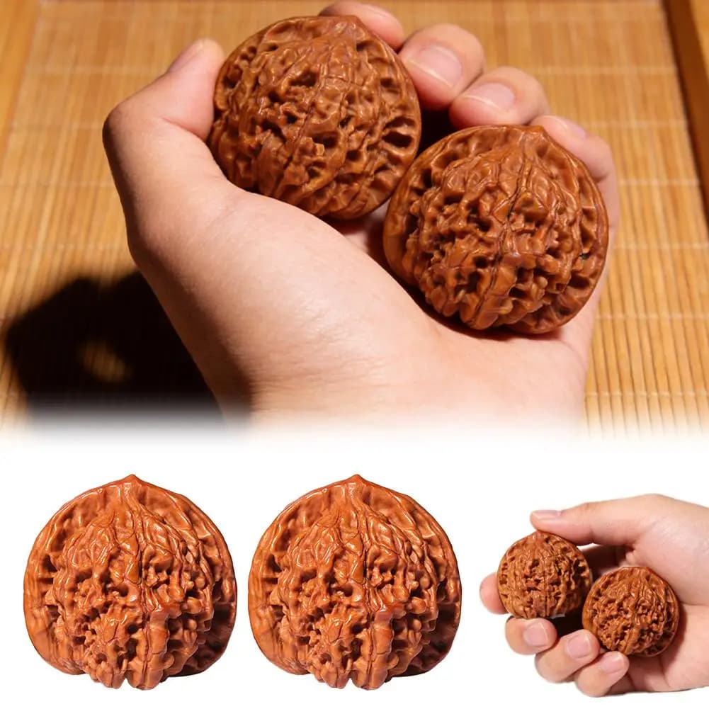 2 Pezzi Nuovi Noci di Wenwan con Motivo Re Yong Kirin, Cappello Ufficiale a Quattro Livelli con Testa di Leone, Decorazione Lucida di Alta Qualità, Regali