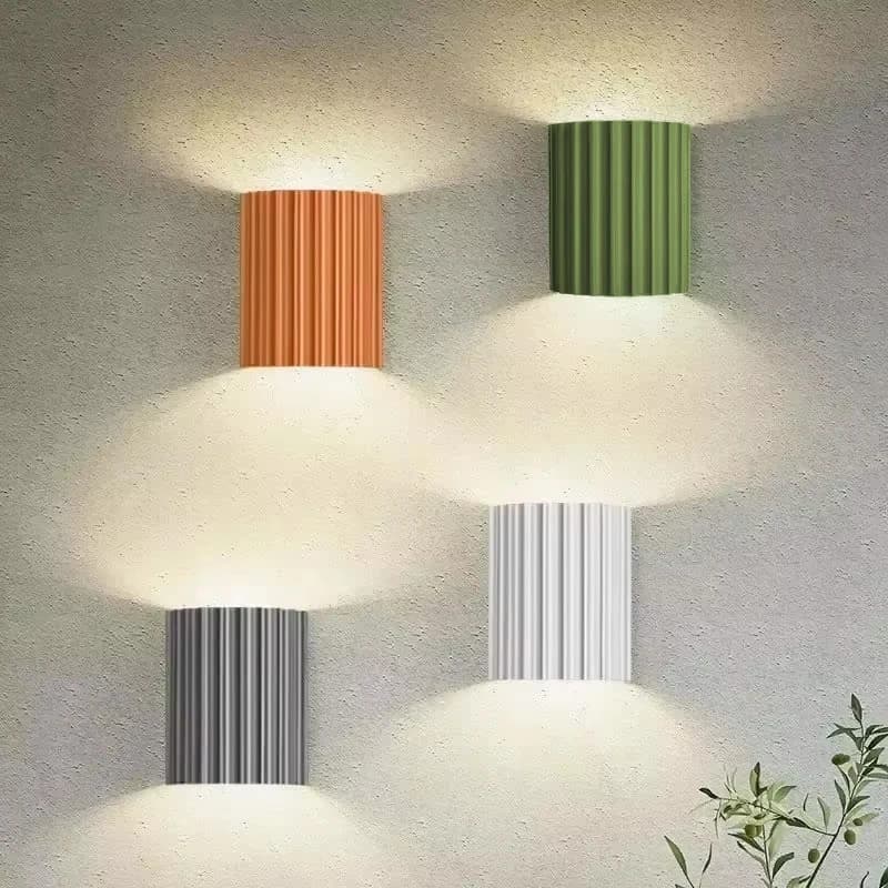 Lampada da parete a LED Macaron Decorazioni per la casa in resina Lampade da parete Decorazioni per la casa di lusso Sconce per soggiorno Lampada da comodino per corridoio