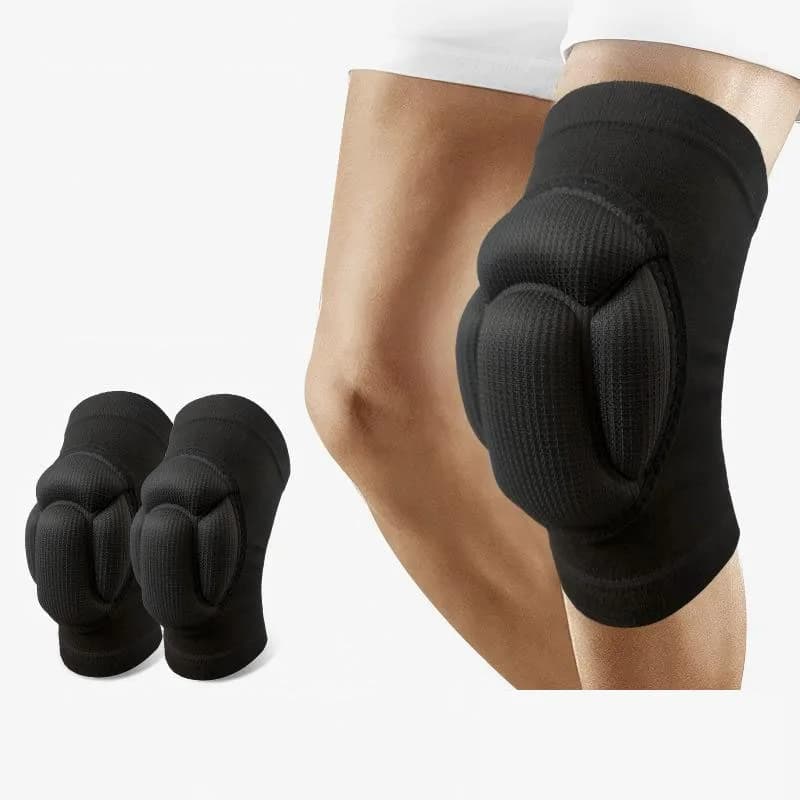 Ginocchiera sportiva da 2 pezzi ispessimento protezione sportiva anticollisione ginocchiera elastica traspirante per ballare calcio