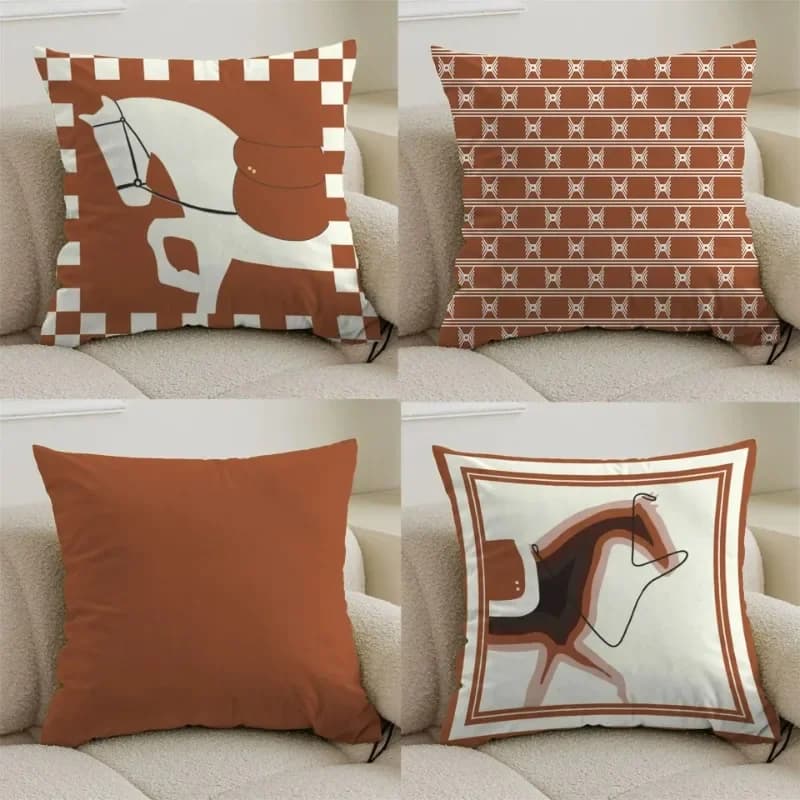 Moderno semplice geometrico di lusso pony stampa copertura del cuscino soggiorno divano camera da letto cuscino schienale ufficio cuscino decorazione della casa 2024