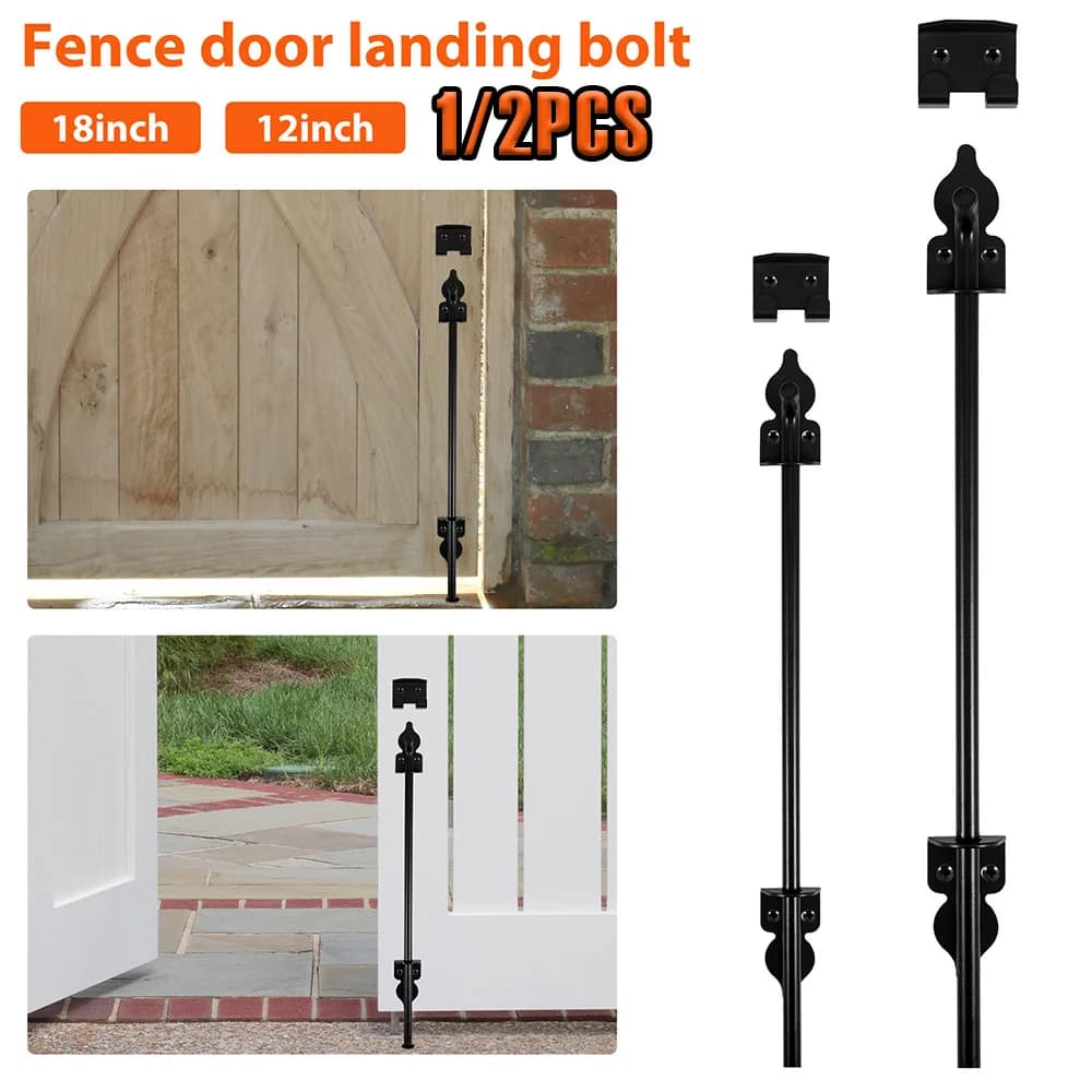 1/2 pezzi canna bullone cancello goccia asta recinzione di ferro chiusura a terra 12/18 pollici robuste cancelli porte tappo per legno PVC cancelli recinzioni porte