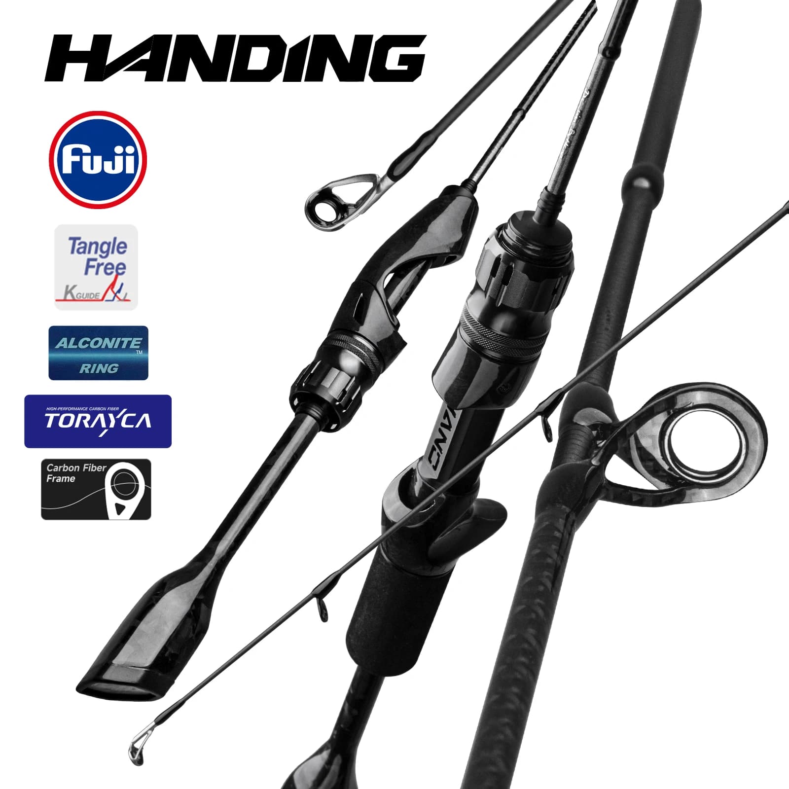 HANDING SKULL WOLF 58g Canne da pesca ultraleggere 30 + 24T TORAY Fibra di carbonio Fuji Anello superiore 0.8-3g Peso esca Spinning Casting Rod