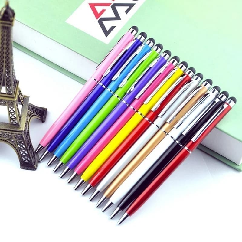 5pcs 2 In 1 Useful Design Tablet for Pad Smart Phone Touch Screen Stylus Pen+Ballpoint Pen Smartphone