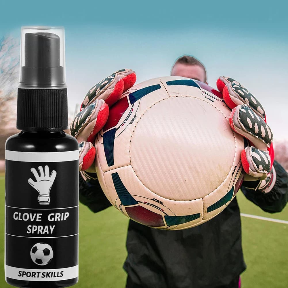 Spray per Guanti in Latex 30ml, Spray Antiscivolo per Guanti da Portiere, Spray per Guanti Sportivi, Migliora l'Adesione per Condizioni Umide