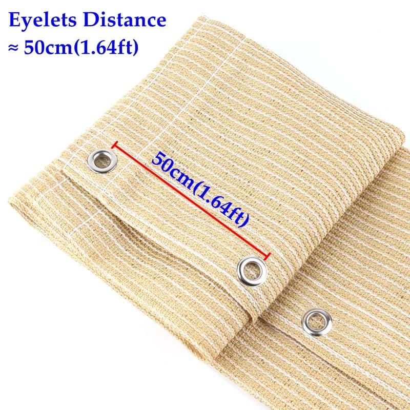 Personalize thickening Anti-UV network sunshade rather Beige net screen Privacy Villa balcony security fence network fringe