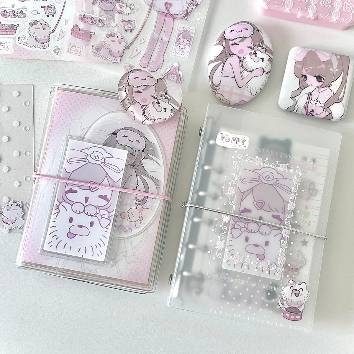 Cute Kawaii Journal Planner Stationery Set Sticker Charm Badge Notebook Insert TN Passport Diary Accessories Scrapbook Gift