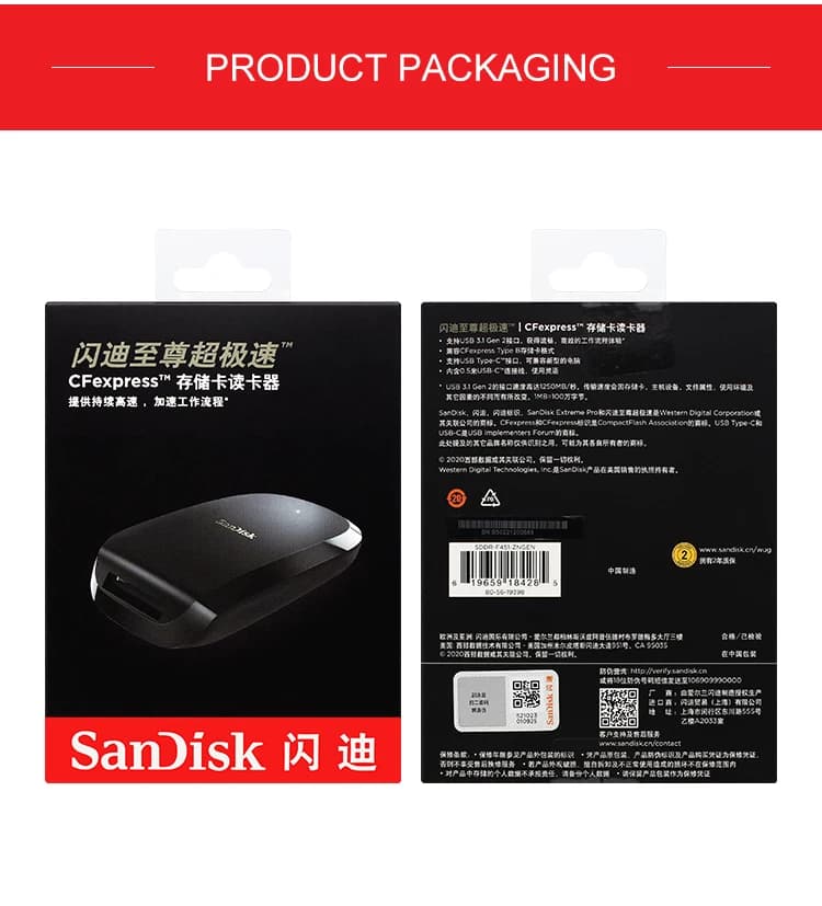 Lettore di schede SD SanDisk C731 QuickFlow UHS-I USB 3.2 Gen 1 Type-A fino a 250MB/s in lettura, 150MB/s in scrittura, lettore di schede di memoria ad alta velocità
