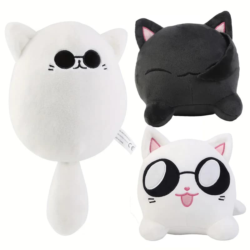 Simpatiche bambole di peluche Gojo Cat Cartoon Hot Anime Cat Plushies Giocattoli Animali di peluche Cuscino Decorazioni per la casa Regali di compleanno per bambini