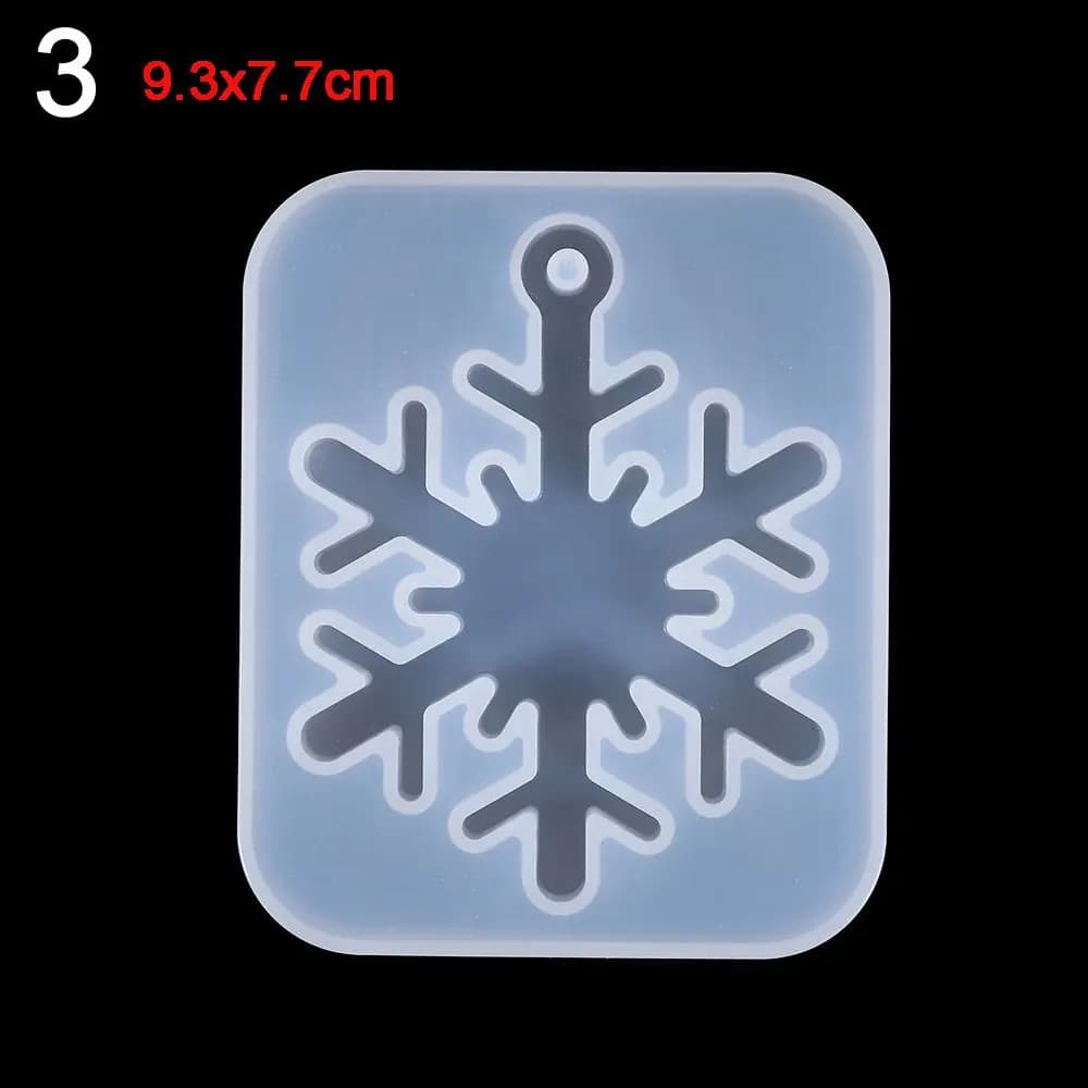 Making Supplies Crafts Hanging Epoxy Resin Mold Silicone Pendant Snowflake Resin Molds Christmas Gift