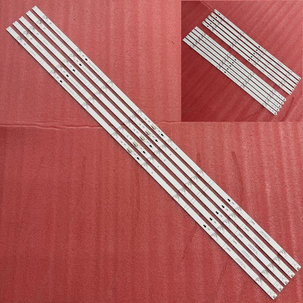 5 pz/set 8LED striscia LED per Hisense 55R6E 55A6100UW 55A6100UWR 55R6000E 55R6040E 55R6109