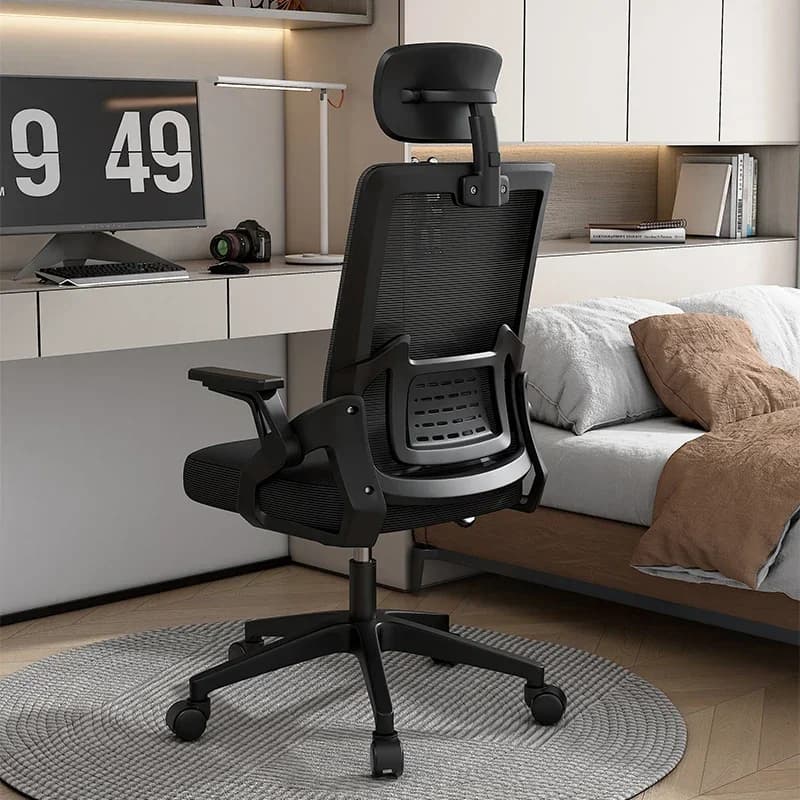 Sedia da ufficio/giochi ibrida 12H Comfort Ergo Mesh Sedia da scrivania per computer con poggiapiedi Sedia da lavoro per dormitorio per personale resistente