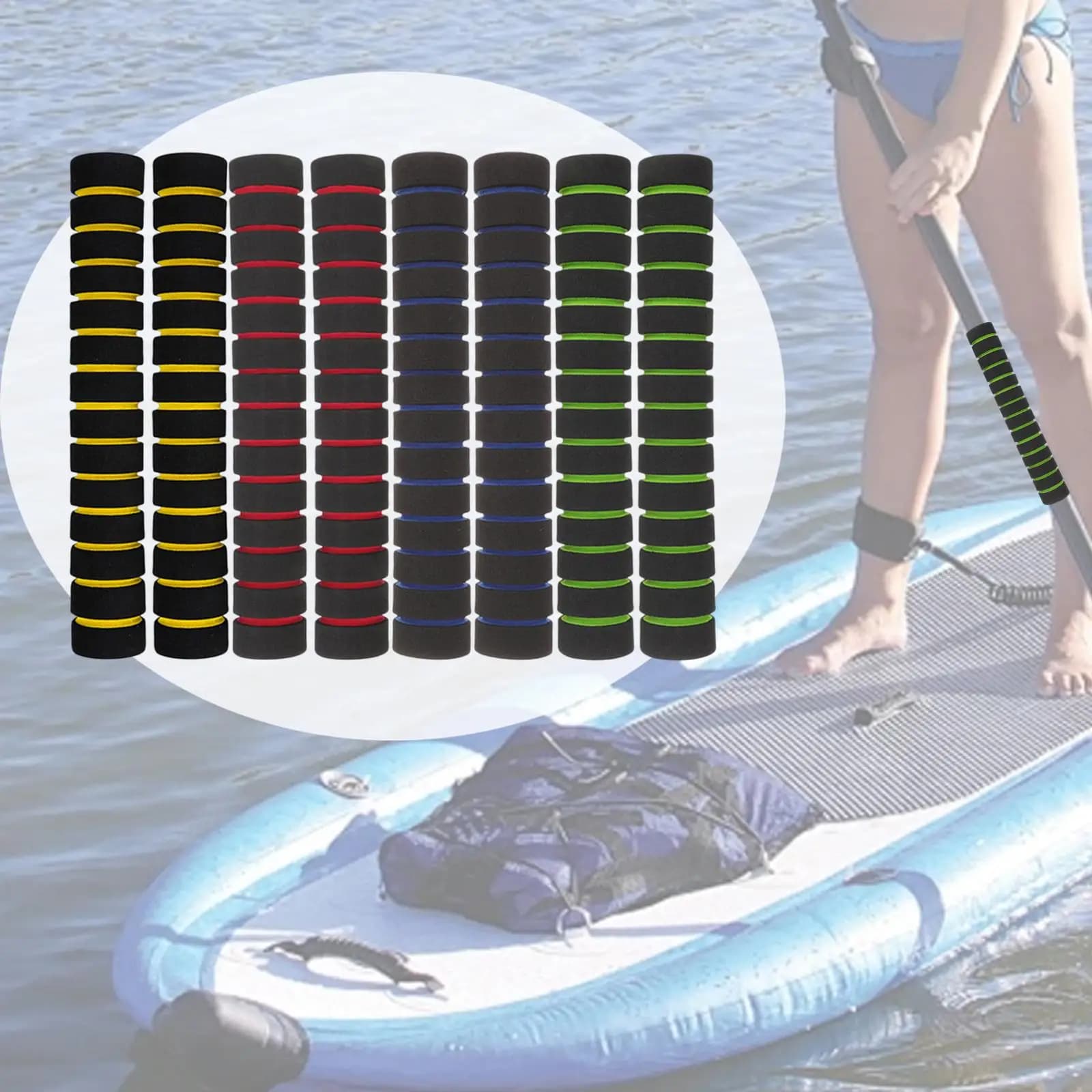 Manopole per pagaia per kayak, resistenti all'usura, confortevoli, in spugna, avvolge per remo, accessori per kayak per paddleboard e kayak da pesca