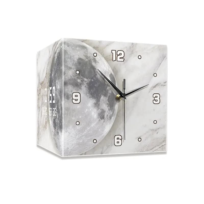 【PARTY DAY】Orologio da parete a doppia faccia, facile da leggere, orologio da parete decorativo, decorazione da parete in stile rustico per camera da letto e casa