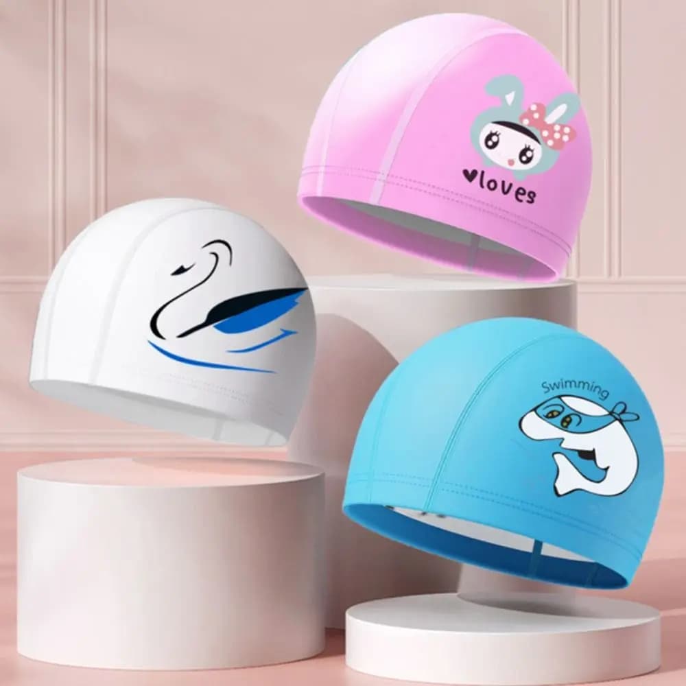 Pool Equipment Rabbit Children's Swim Cap Swimming Cap Astronaut Swim Hat Trainning Swim Cap Children Swimming Hat