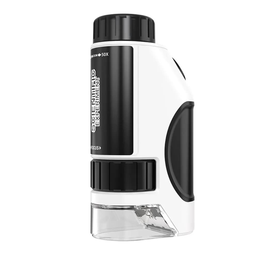 Microscopio portatile per bambini Zoom 50x-300x Sorgente luminosa a LED Microscopio educativo Alimentato a batteria ad alta definizione