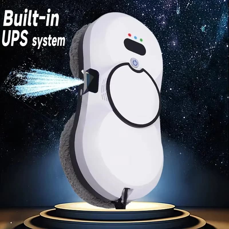 Robot per la Pulizia Automatica delle Finestre con Sistema UPS, Combinazione Intelligente di Aspirazione e Lavaggio per Vetri e Pavimenti, Elettrodomestico Smart per Casa e Ufficio