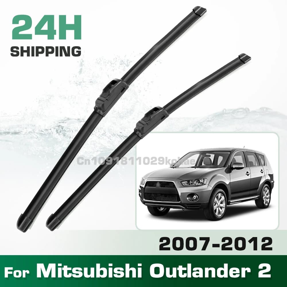 Per Mitsubishi Outlander 2 2007-2012 2008 2009 2010 2011 LHD e RHD Spazzole Tergicristallo Anteriori Parabrezza Parabrezza Spazzola Della Finestra 24 "+ 21"