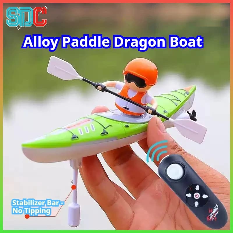 Barca RC Kayak Nave da corsa 2.4G Barca a remi telecomandata Giochi di competizione d'acqua per bambini Giocattolo estivo all'aperto per ragazzi Regalo per bambini