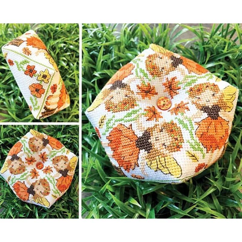 ZC125Cross Stitch Kits Cross-Stitch Embroidery Sets Needlework Set Threads Pin Needle Cushion Biscornu Counted Cross-Stitching