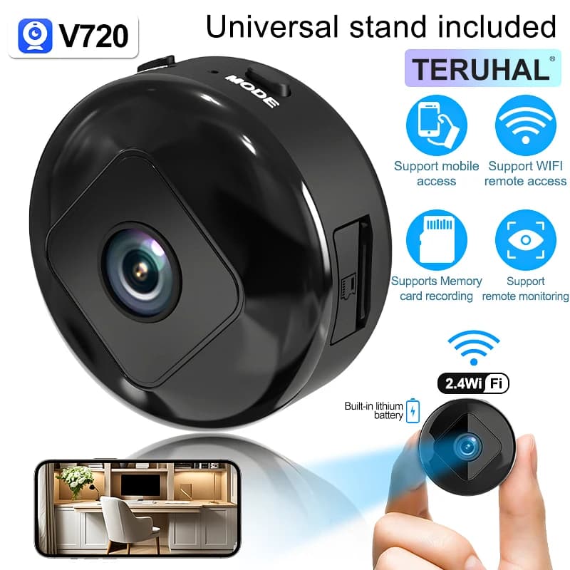 Mini telecamera wireless HD WiFi Telecamera IP di sorveglianza di sicurezza per il monitoraggio domestico Telecamera CCTV Telecamera per cani da compagnia Baby Monitor
