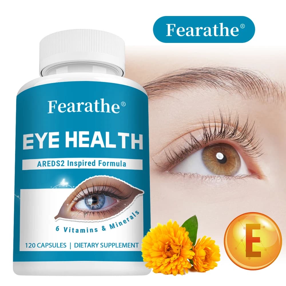 Lutein Zeaxanthin Bilberry Capsules, Eye Vitamin Supplement, Relieve Eye Fatigue, Dry Discomfort & Maintain Visual Health