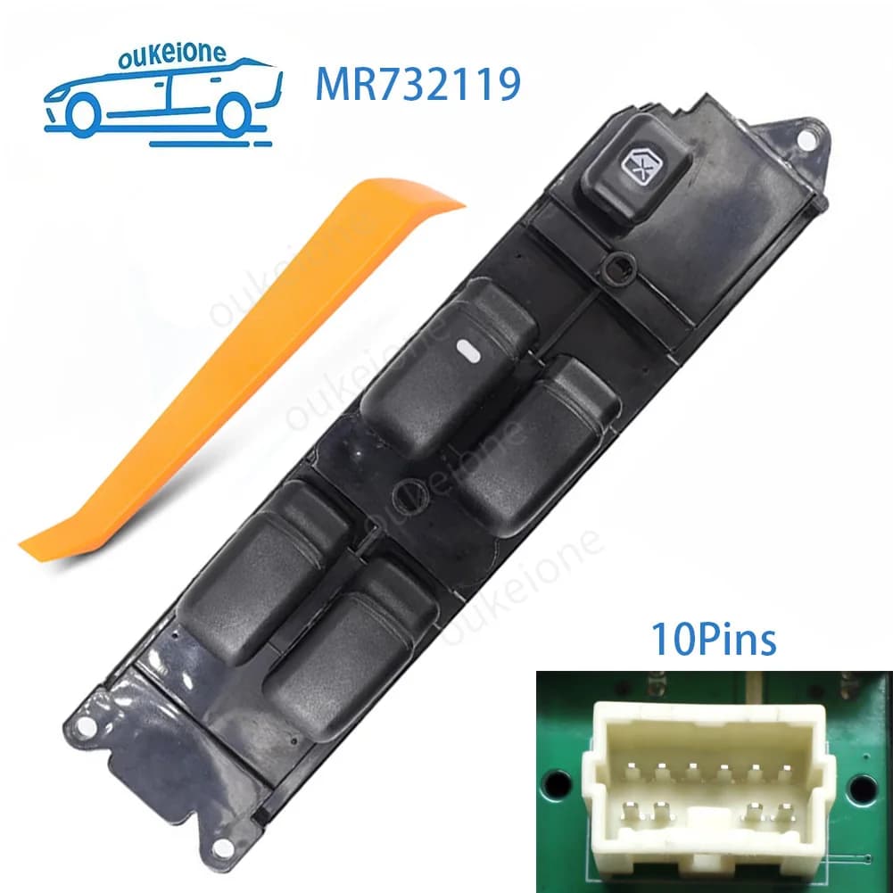 Per Mitsubishi L200 1996 1997-2007 Anteriore Lato Guida Finestra di Energia Elettrica Interruttore Master Sollevatore Pulsante di Controllo Accessori Auto