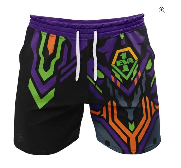 Nuova Collezione 2026 Bandai Neon Genesis Evangelion EVA Unit-01 Pantaloncini a Rete e T-shirt per Bambini/Adulti, Adatti per Uso Quotidiano e Allenamento, Stile Y2K