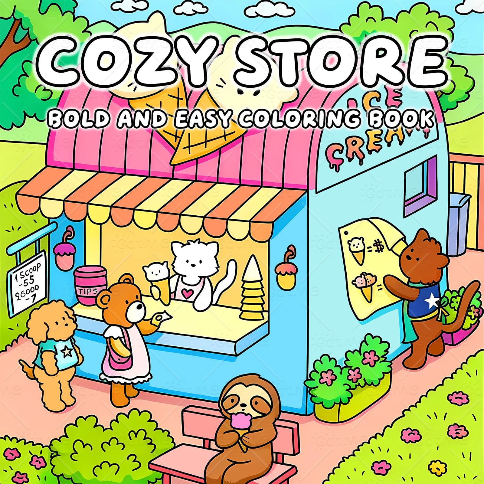 COZY STORE Coloring Book for Adults Featuring Cute Cozy Daily Activities for Relaxation (Cozy Spaces Coloring)