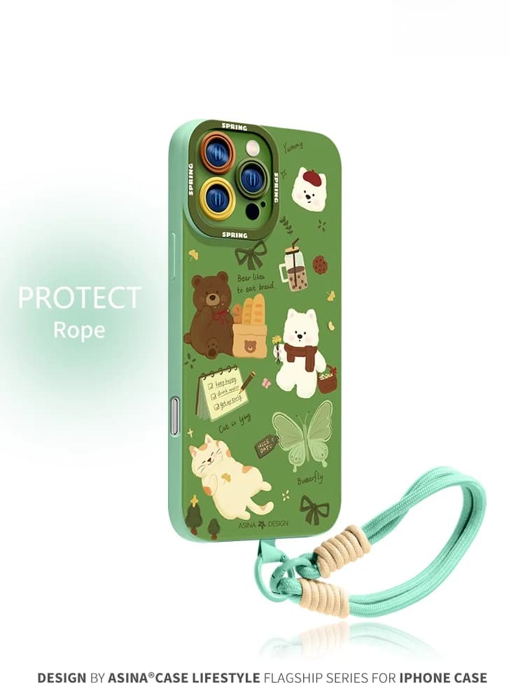 Custodia per iPhone 17 Pro Max in silicone liquido ultra sottile con cordino, protezione completa e graziosa per donna