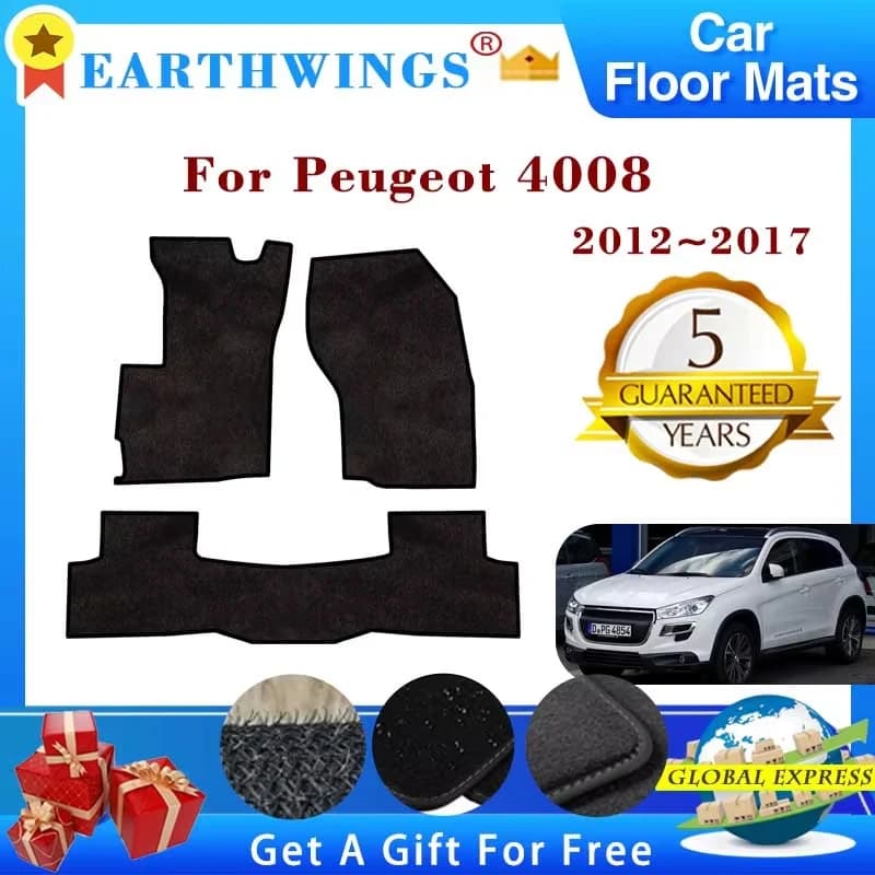 Tappetini Per Peugeot 4008 2012-2017 Citroen C4 Aircross Tappeti Footpads Antiscivolo Cape Tappeti Copertura Rilievi Del Piede Accessori Auto