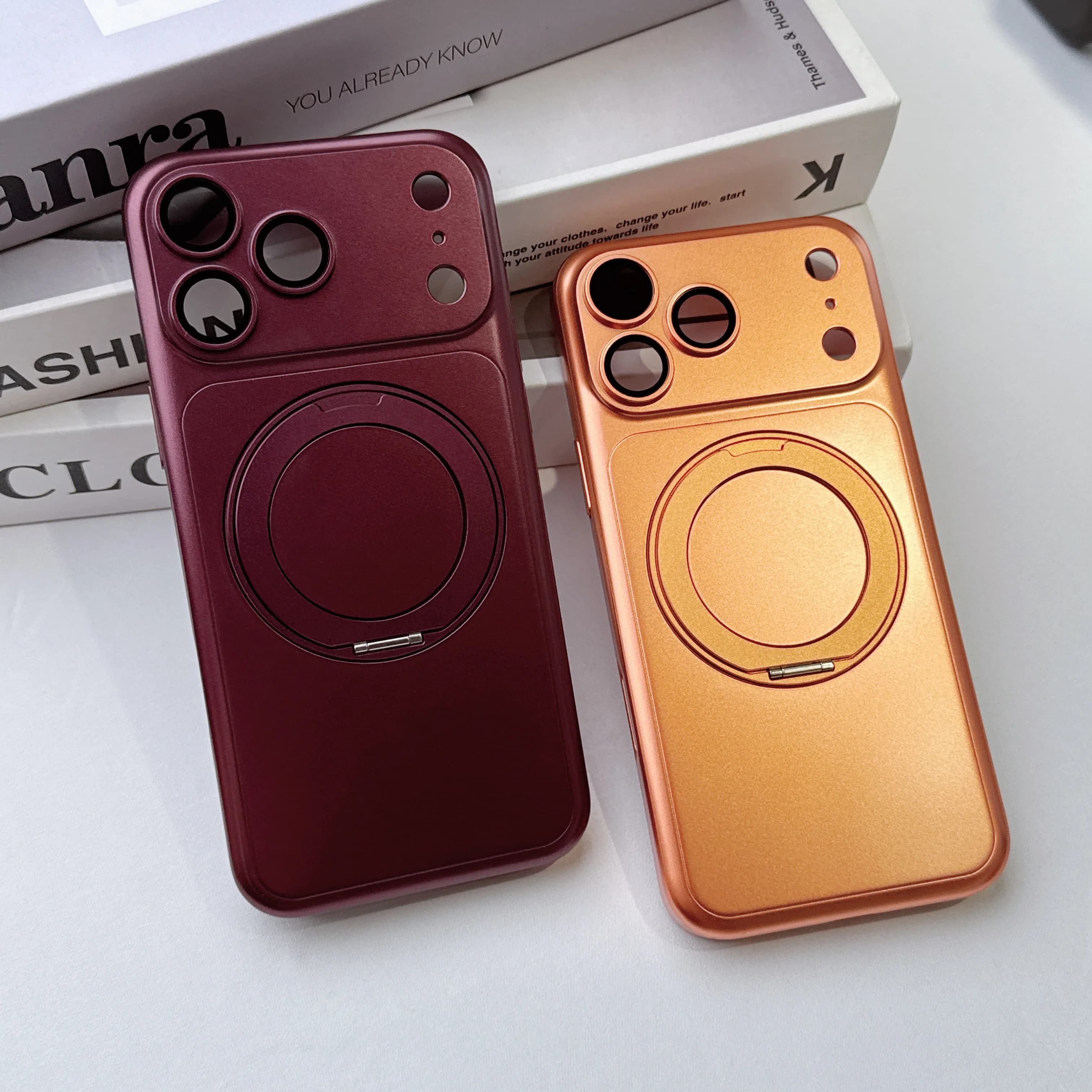 360 Rotating Magnetic Kickstand Phone Case for IPhone 18 Pro Max 17 16 15 14 Pro Shockproof for Magsafe Wireless Charging Cover
