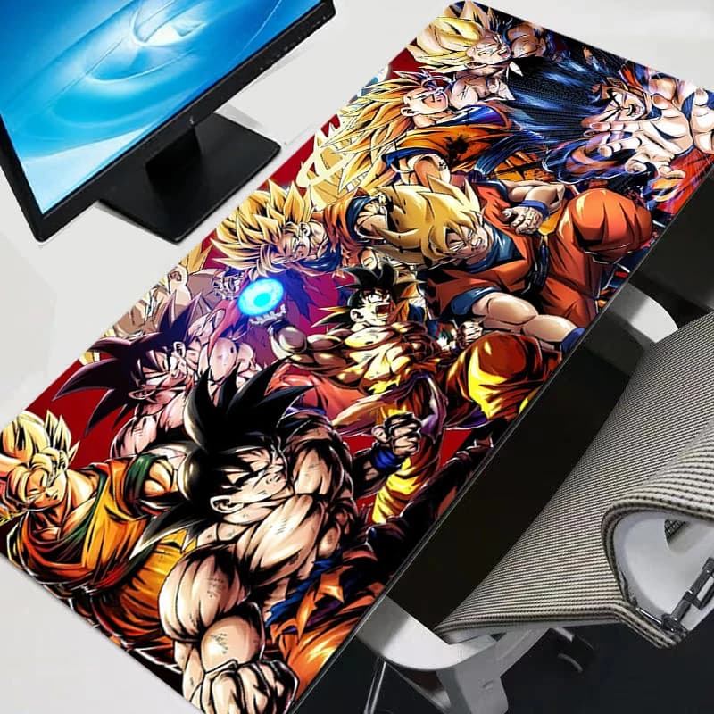 Anime Dragon Ball Z 90x40 cm Mouse Pad Gamer Computer di grandi dimensioni Notebook Pc Mousepad Tappeto Accessori da gioco Tastiera DBZ Tappetino da scrivania